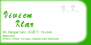 vivien klar business card